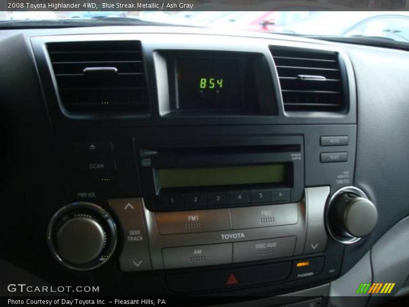 Blue Streak Metallic / Ash Gray 2008 Toyota Highlander 4WD