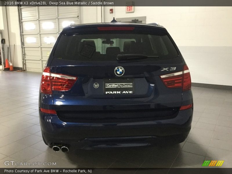 Deep Sea Blue Metallic / Saddle Brown 2016 BMW X3 xDrive28i