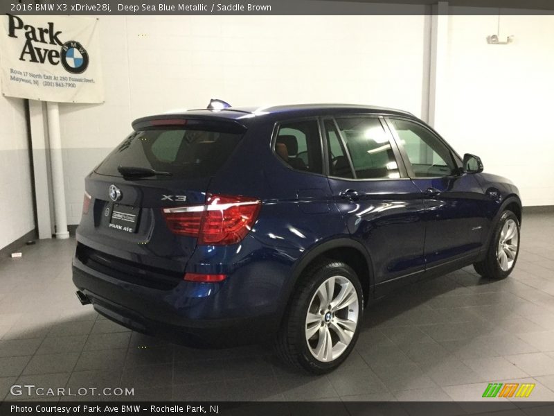Deep Sea Blue Metallic / Saddle Brown 2016 BMW X3 xDrive28i