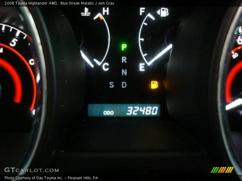 Blue Streak Metallic / Ash Gray 2008 Toyota Highlander 4WD
