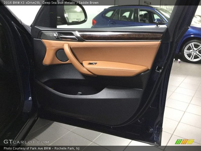 Deep Sea Blue Metallic / Saddle Brown 2016 BMW X3 xDrive28i