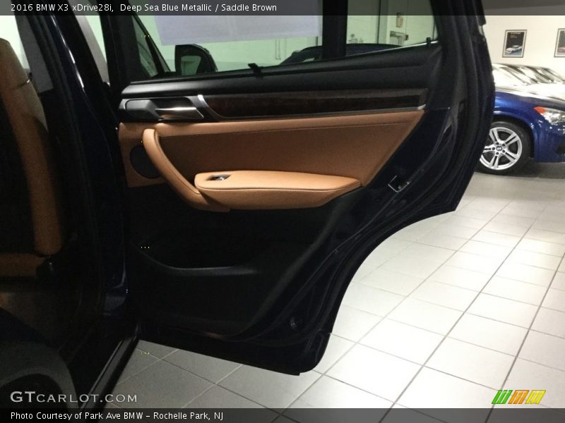 Deep Sea Blue Metallic / Saddle Brown 2016 BMW X3 xDrive28i
