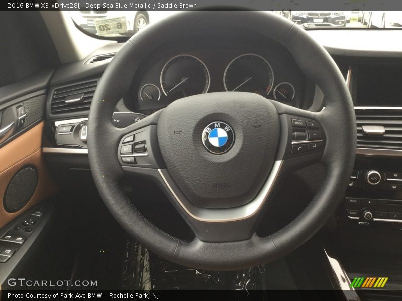 Deep Sea Blue Metallic / Saddle Brown 2016 BMW X3 xDrive28i