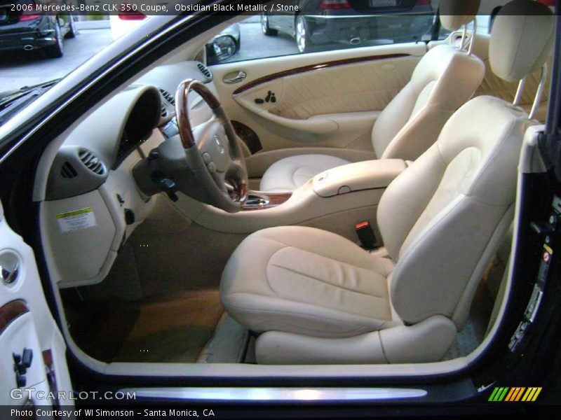 Obsidian Black Metallic / Stone 2006 Mercedes-Benz CLK 350 Coupe