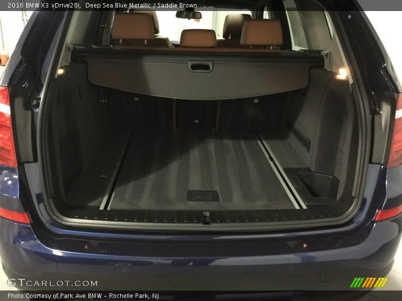 Deep Sea Blue Metallic / Saddle Brown 2016 BMW X3 xDrive28i