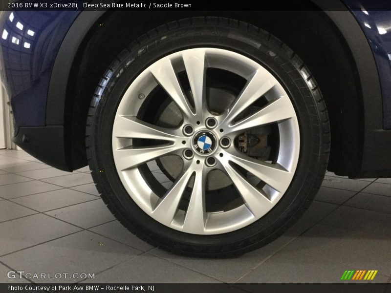 Deep Sea Blue Metallic / Saddle Brown 2016 BMW X3 xDrive28i