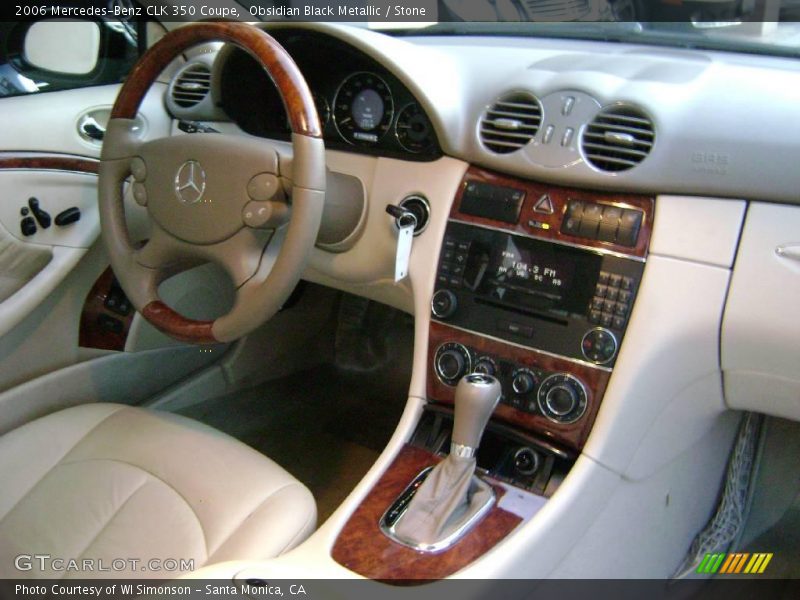 Obsidian Black Metallic / Stone 2006 Mercedes-Benz CLK 350 Coupe