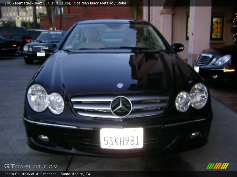 Obsidian Black Metallic / Stone 2006 Mercedes-Benz CLK 350 Coupe