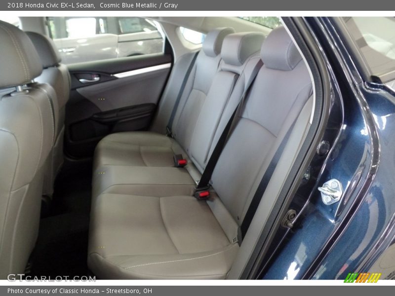 Cosmic Blue Metallic / Gray 2018 Honda Civic EX-L Sedan