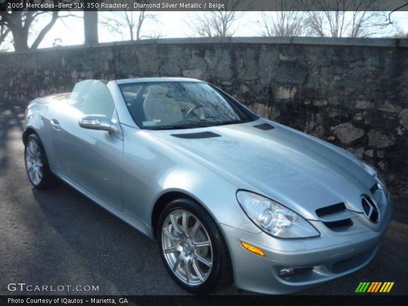 Diamond Silver Metallic / Beige 2005 Mercedes-Benz SLK 350 Roadster