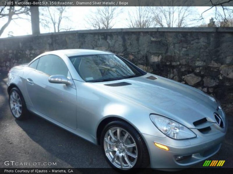 Diamond Silver Metallic / Beige 2005 Mercedes-Benz SLK 350 Roadster