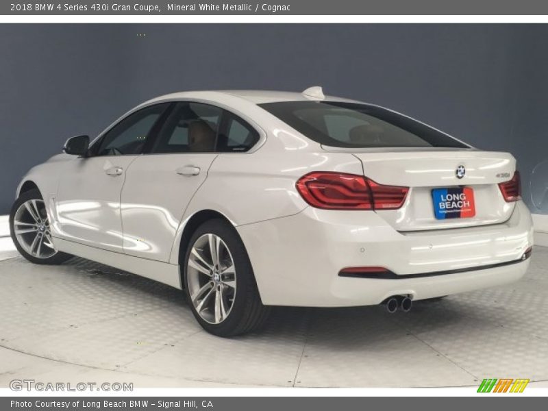 Mineral White Metallic / Cognac 2018 BMW 4 Series 430i Gran Coupe