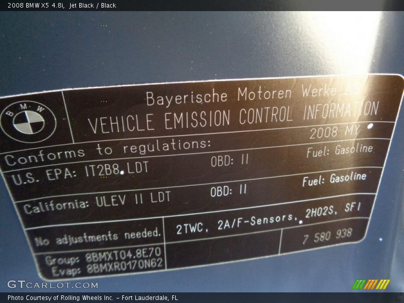 Jet Black / Black 2008 BMW X5 4.8i
