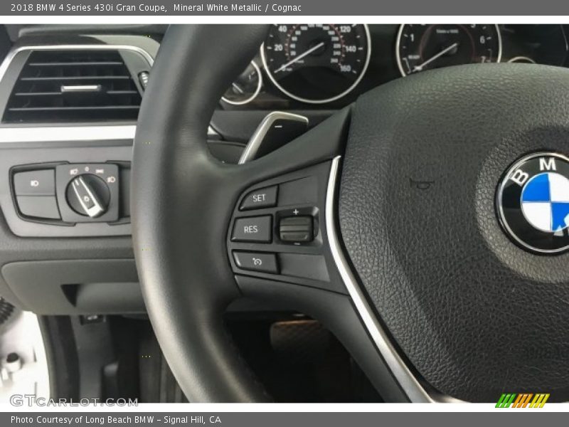 Mineral White Metallic / Cognac 2018 BMW 4 Series 430i Gran Coupe