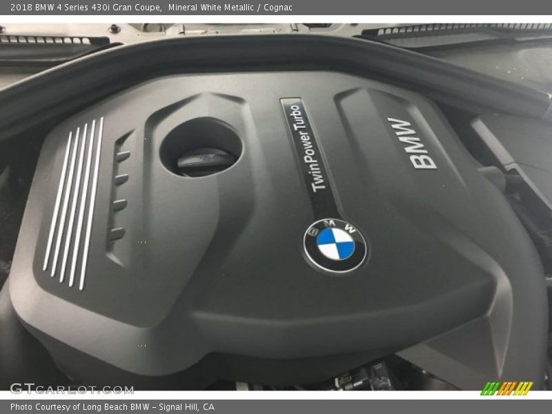 Mineral White Metallic / Cognac 2018 BMW 4 Series 430i Gran Coupe