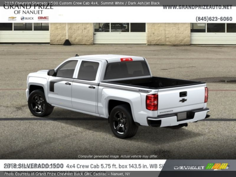 Summit White / Dark Ash/Jet Black 2018 Chevrolet Silverado 1500 Custom Crew Cab 4x4