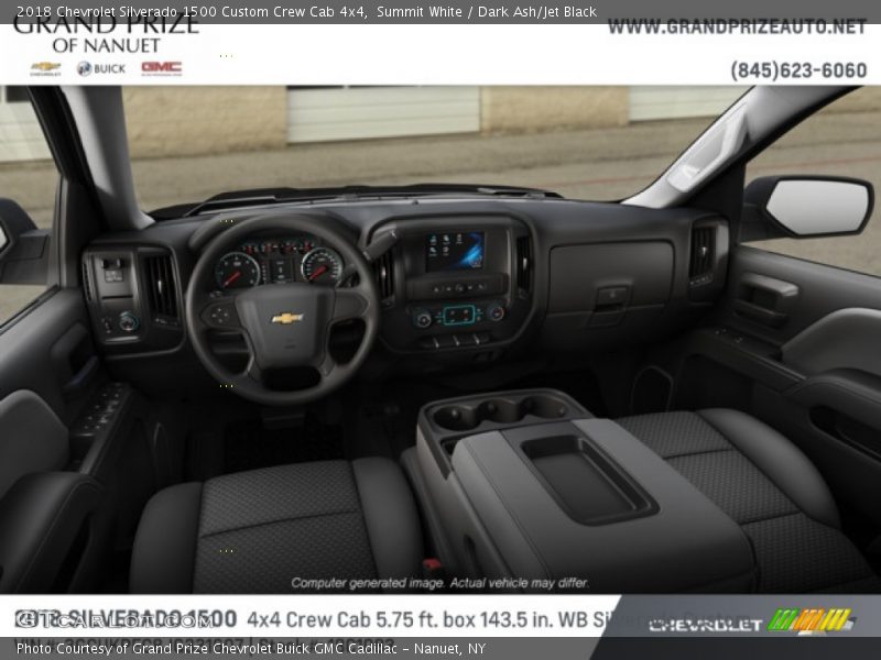 Summit White / Dark Ash/Jet Black 2018 Chevrolet Silverado 1500 Custom Crew Cab 4x4