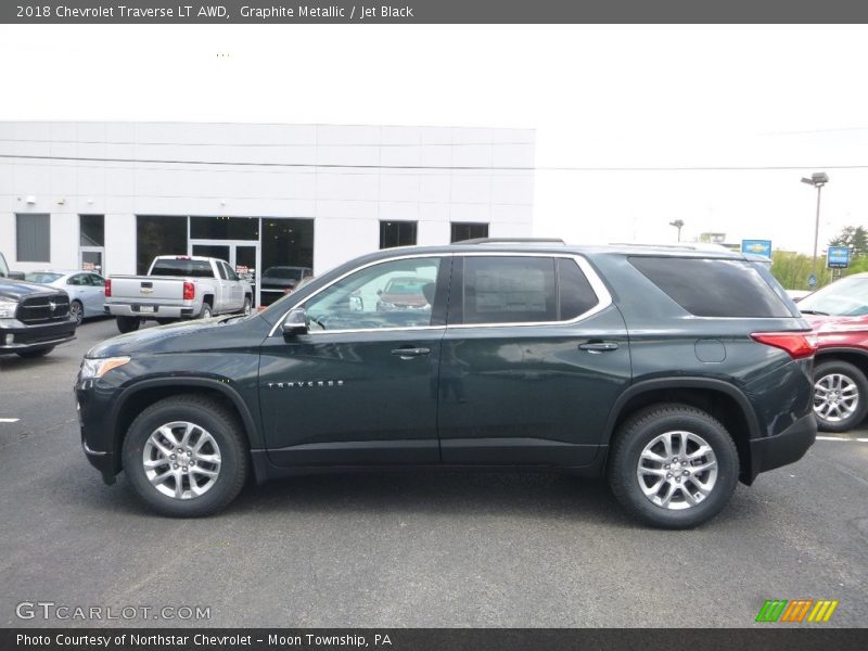 Graphite Metallic / Jet Black 2018 Chevrolet Traverse LT AWD