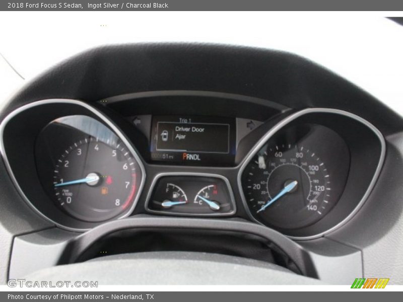 Ingot Silver / Charcoal Black 2018 Ford Focus S Sedan