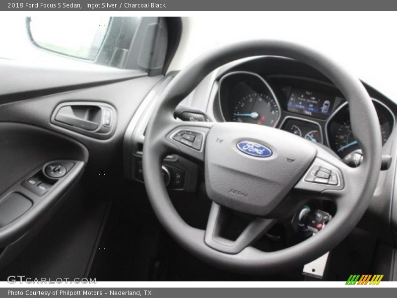 Ingot Silver / Charcoal Black 2018 Ford Focus S Sedan