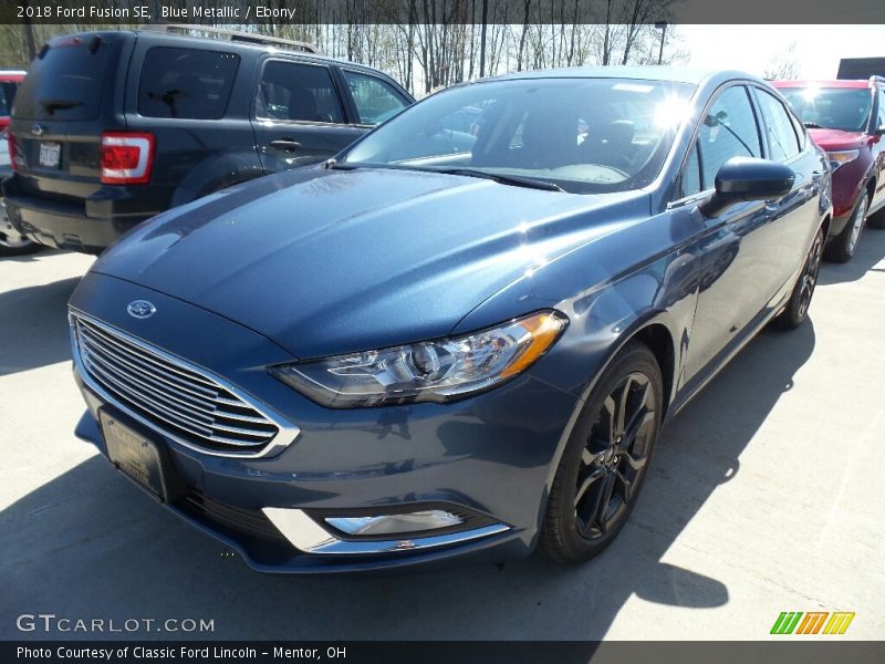 Blue Metallic / Ebony 2018 Ford Fusion SE