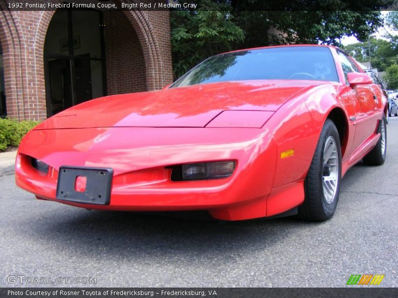 Bright Red / Medium Gray 1992 Pontiac Firebird Formula Coupe