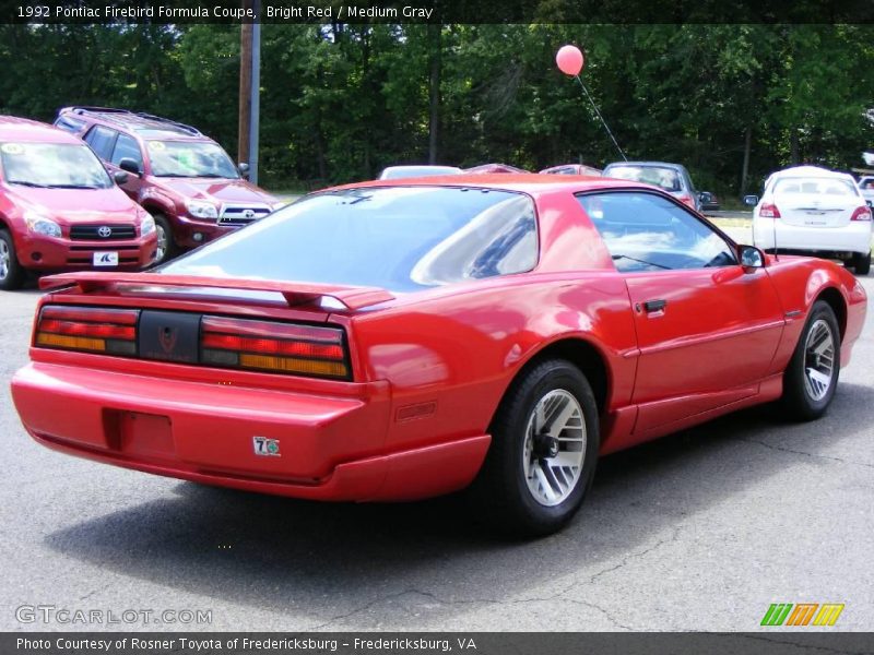 Bright Red / Medium Gray 1992 Pontiac Firebird Formula Coupe