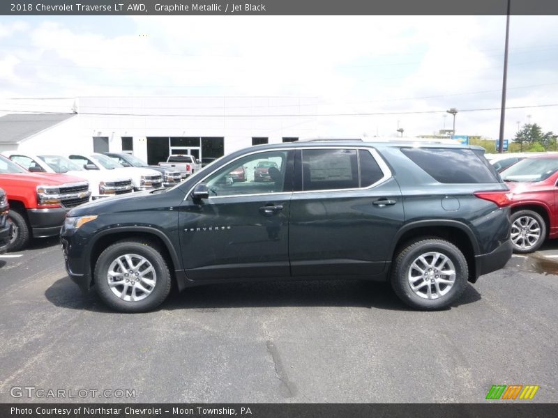 Graphite Metallic / Jet Black 2018 Chevrolet Traverse LT AWD