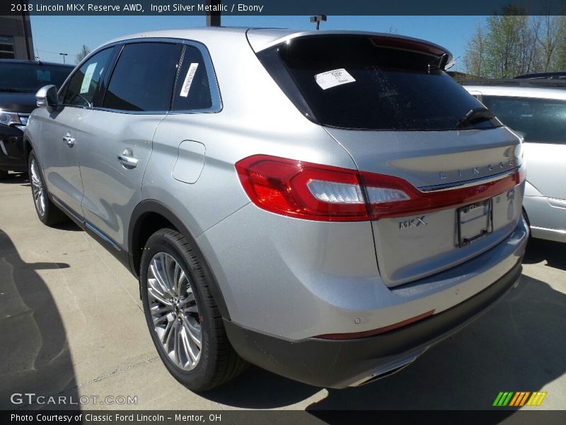 Ingot Silver Metallic / Ebony 2018 Lincoln MKX Reserve AWD