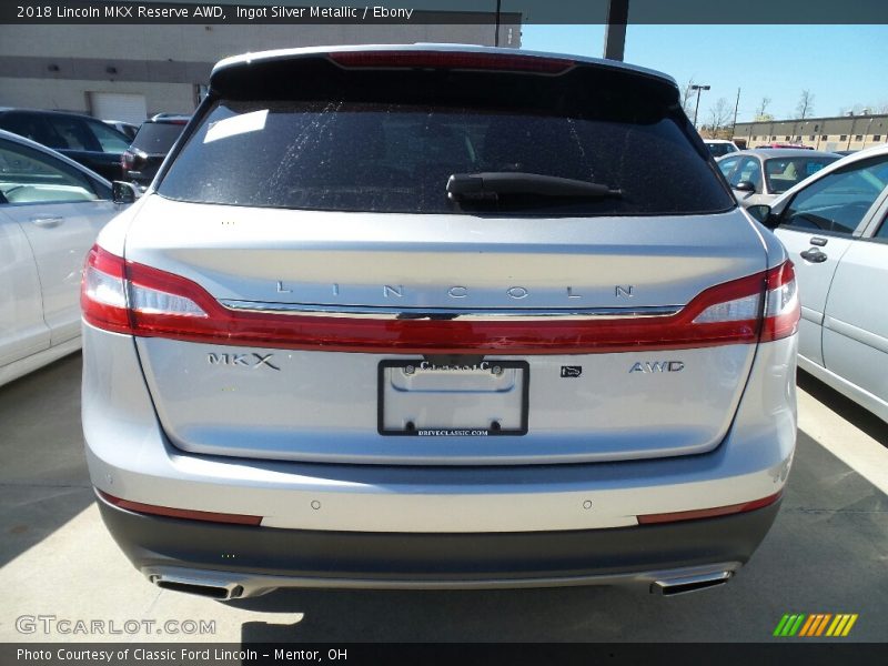 Ingot Silver Metallic / Ebony 2018 Lincoln MKX Reserve AWD