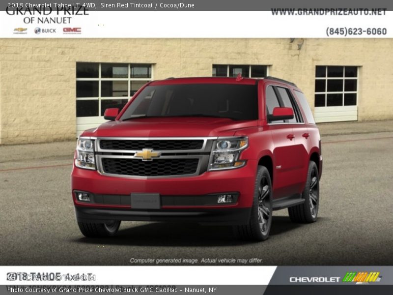 Siren Red Tintcoat / Cocoa/Dune 2018 Chevrolet Tahoe LT 4WD