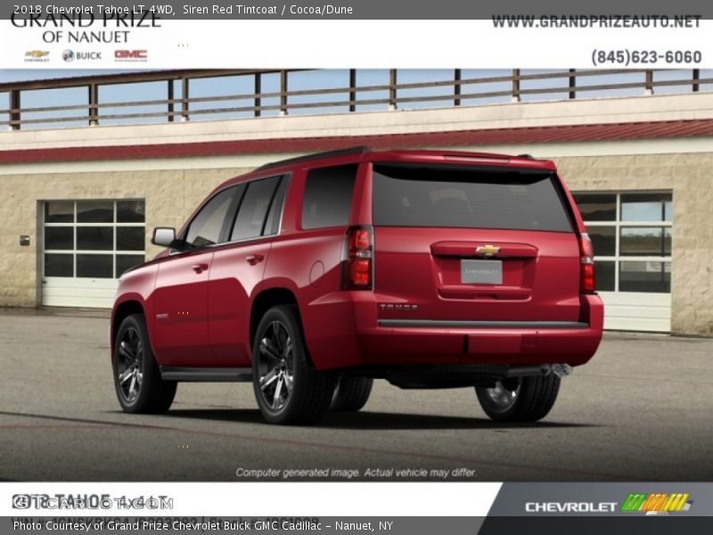 Siren Red Tintcoat / Cocoa/Dune 2018 Chevrolet Tahoe LT 4WD