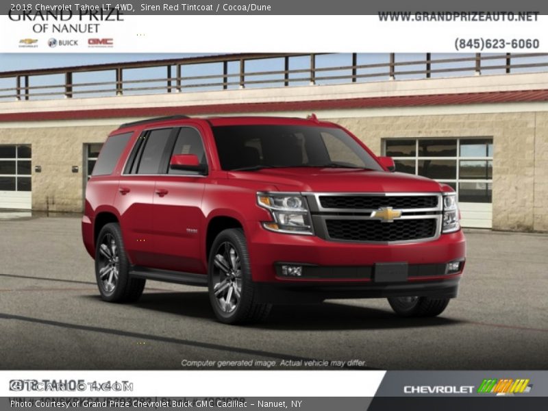 Siren Red Tintcoat / Cocoa/Dune 2018 Chevrolet Tahoe LT 4WD