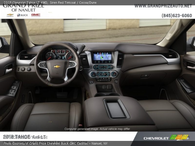 Siren Red Tintcoat / Cocoa/Dune 2018 Chevrolet Tahoe LT 4WD