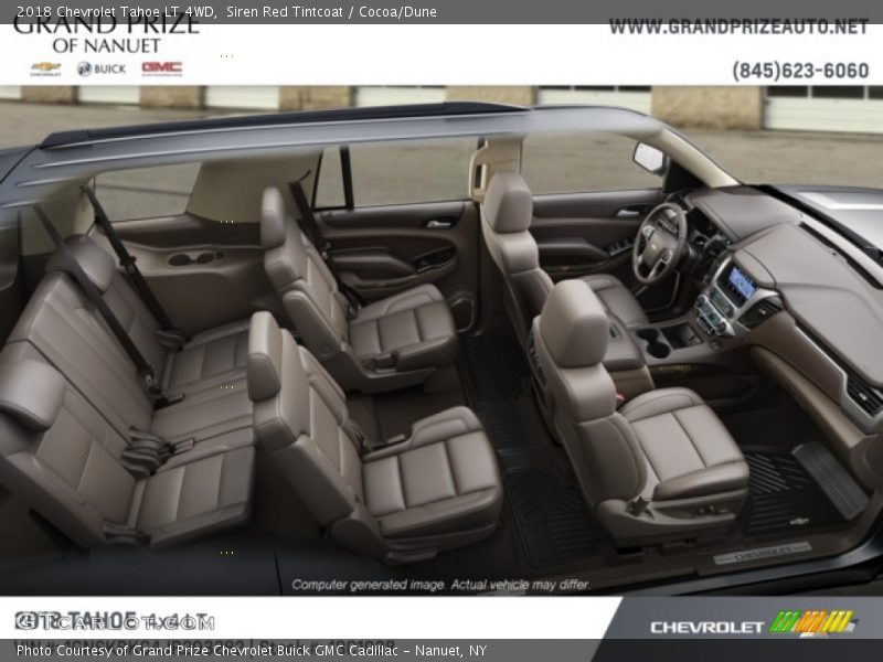 Siren Red Tintcoat / Cocoa/Dune 2018 Chevrolet Tahoe LT 4WD