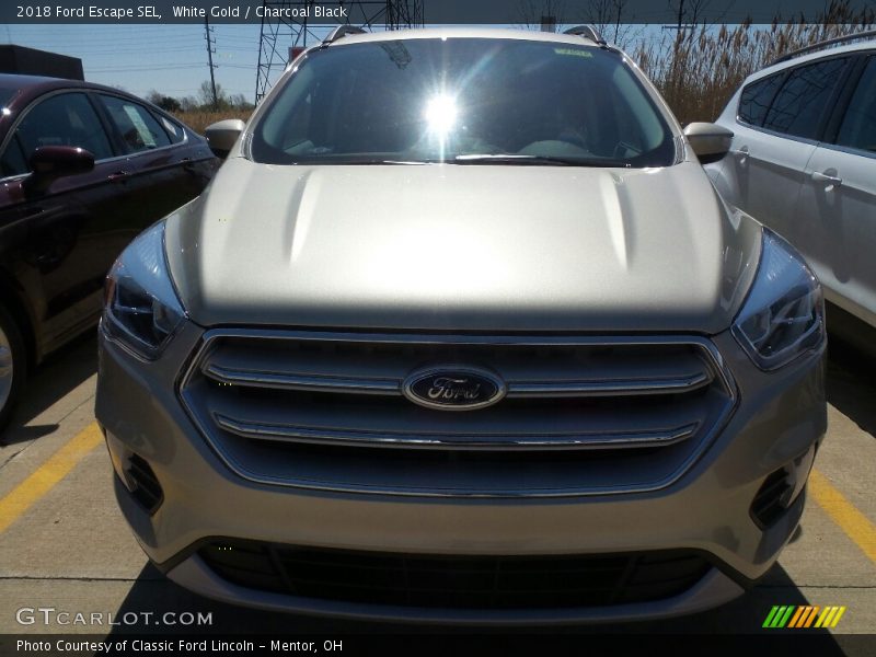 White Gold / Charcoal Black 2018 Ford Escape SEL
