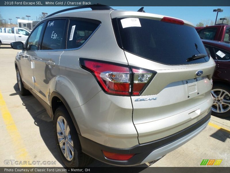 White Gold / Charcoal Black 2018 Ford Escape SEL