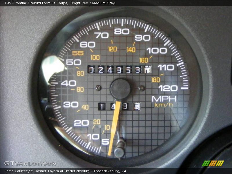 Bright Red / Medium Gray 1992 Pontiac Firebird Formula Coupe