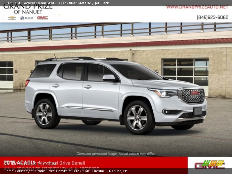 Quicksilver Metallic / Jet Black 2018 GMC Acadia Denali AWD