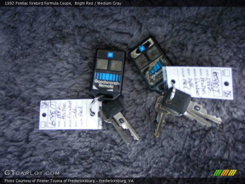 Bright Red / Medium Gray 1992 Pontiac Firebird Formula Coupe