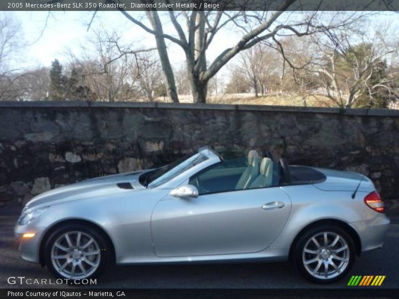 Diamond Silver Metallic / Beige 2005 Mercedes-Benz SLK 350 Roadster