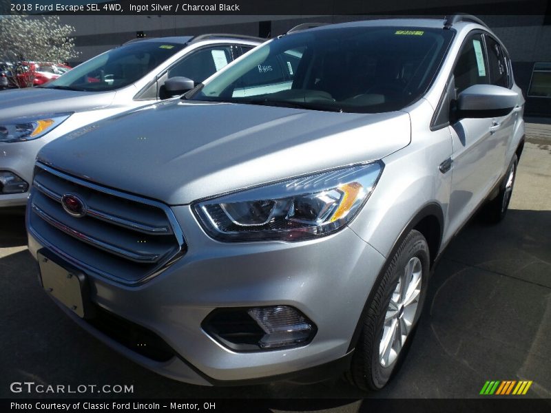 Ingot Silver / Charcoal Black 2018 Ford Escape SEL 4WD