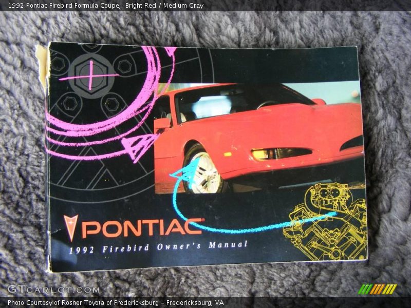 Bright Red / Medium Gray 1992 Pontiac Firebird Formula Coupe