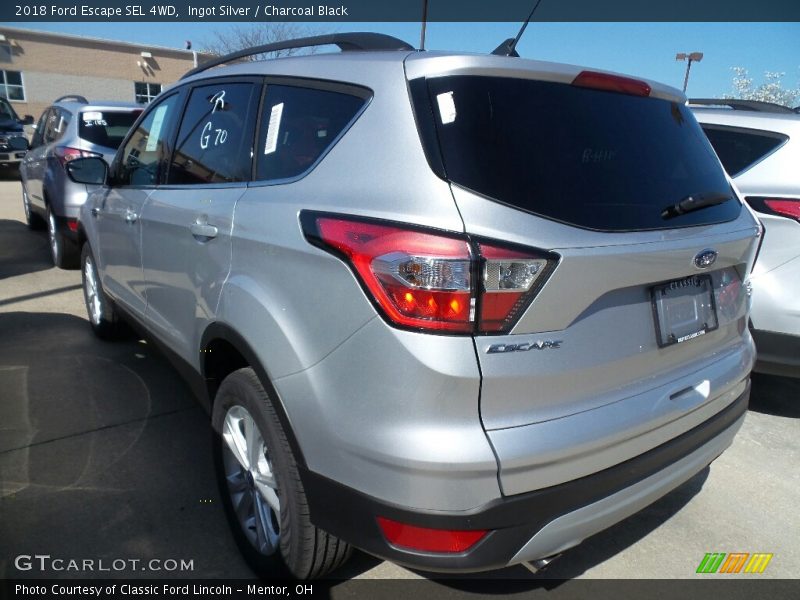 Ingot Silver / Charcoal Black 2018 Ford Escape SEL 4WD