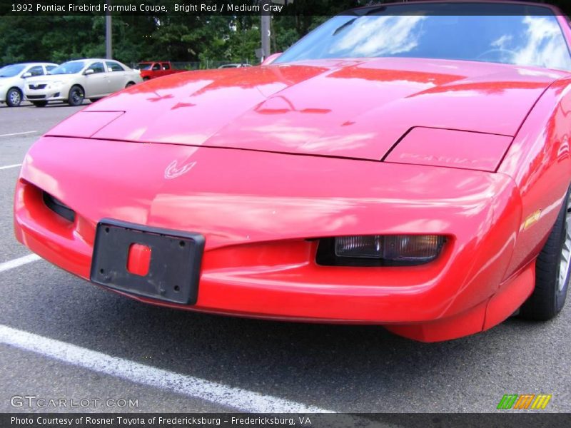 Bright Red / Medium Gray 1992 Pontiac Firebird Formula Coupe