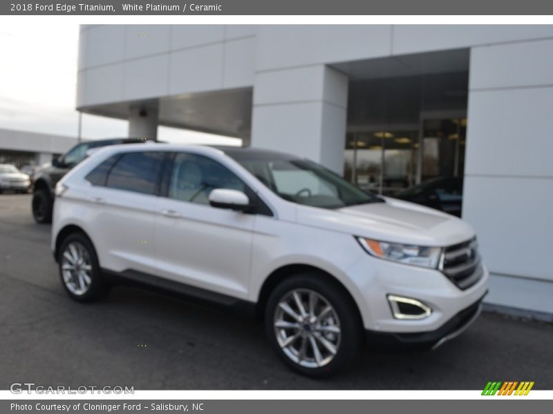 White Platinum / Ceramic 2018 Ford Edge Titanium