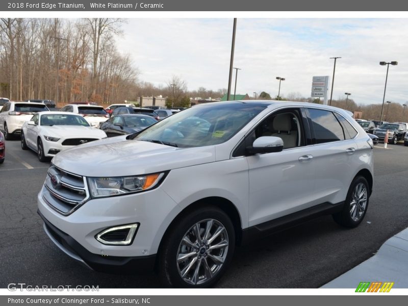 White Platinum / Ceramic 2018 Ford Edge Titanium