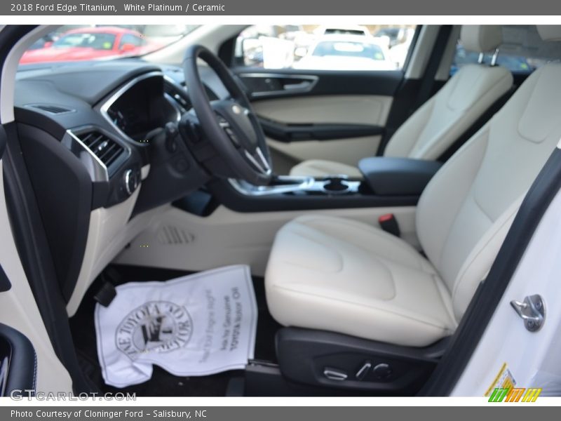 White Platinum / Ceramic 2018 Ford Edge Titanium