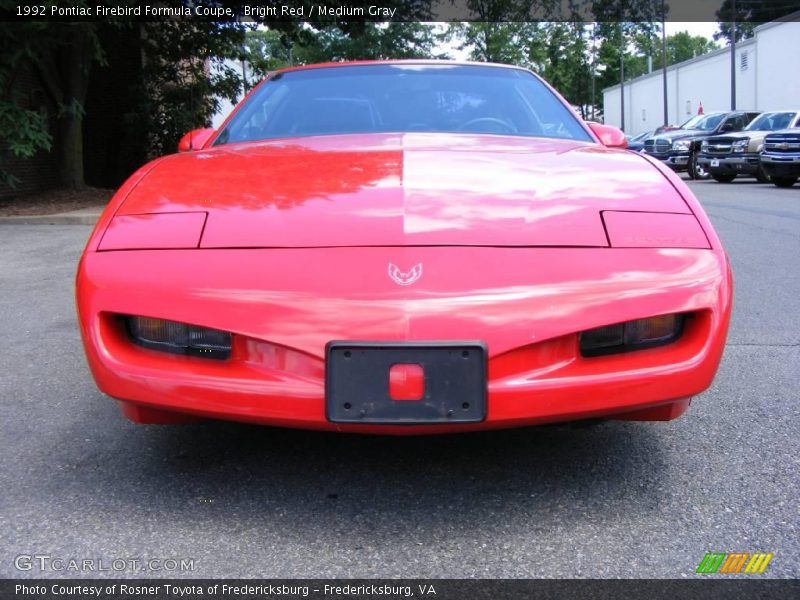 Bright Red / Medium Gray 1992 Pontiac Firebird Formula Coupe