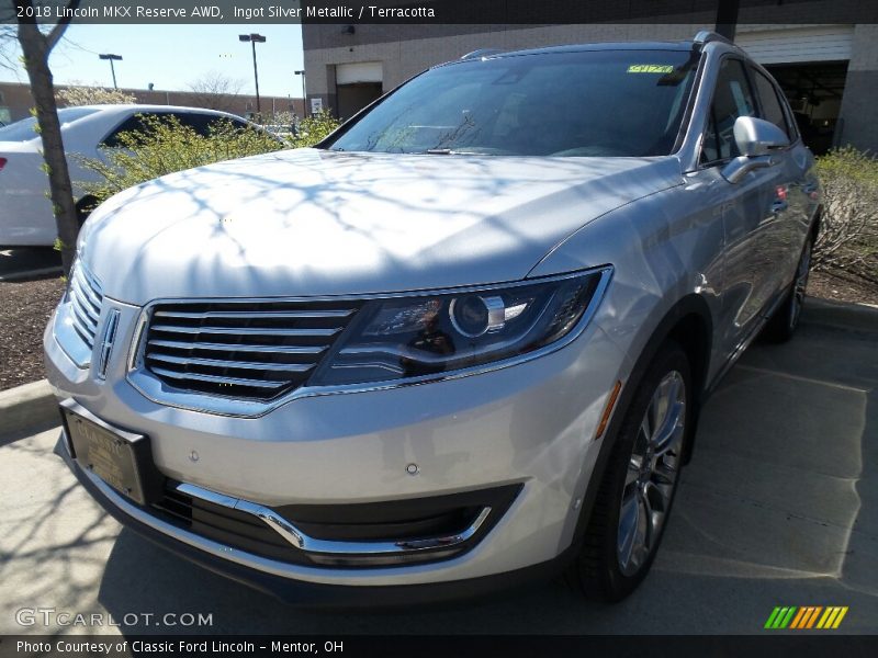 Ingot Silver Metallic / Terracotta 2018 Lincoln MKX Reserve AWD